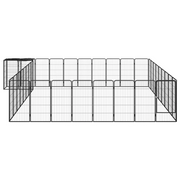 Box Cani 38 Pannelli Nero 50x100 cm Acciaio Verniciato Polvere 3115955