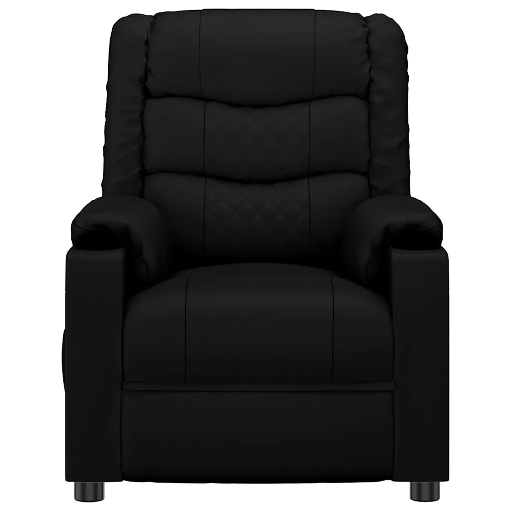 Divano Sedia-Poltrona Reclinabile Nera in Similpelle 572393