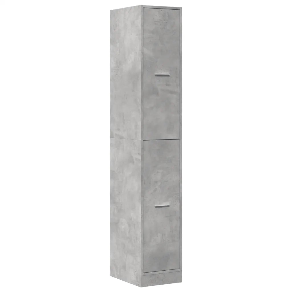 vidaXL Armadietto da Farmacia Grigio Cemento 30x41x174,5 cm Truciolato