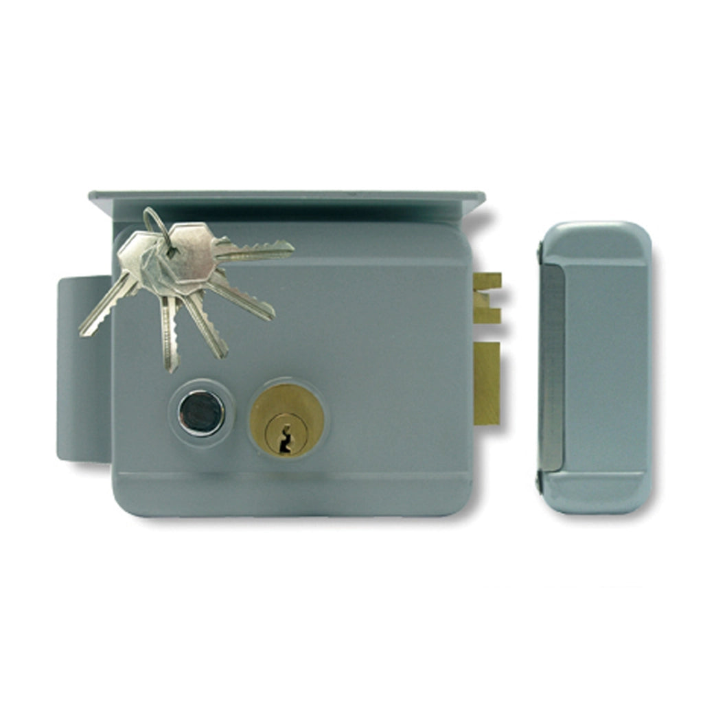Serratura elettrica universale 8–12 V Extel 150011 – Apertura destra/sinistra con pulsante interno di sblocco