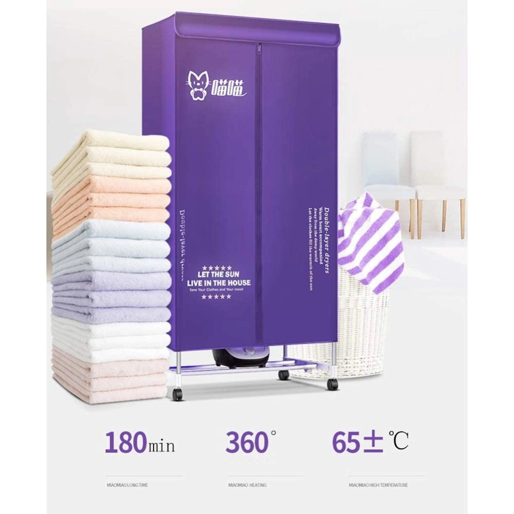 Trade Shop - Box Asciugatrice Asciuga Biancheria Elettrica Asciugabiancheria Stendino 1000w -