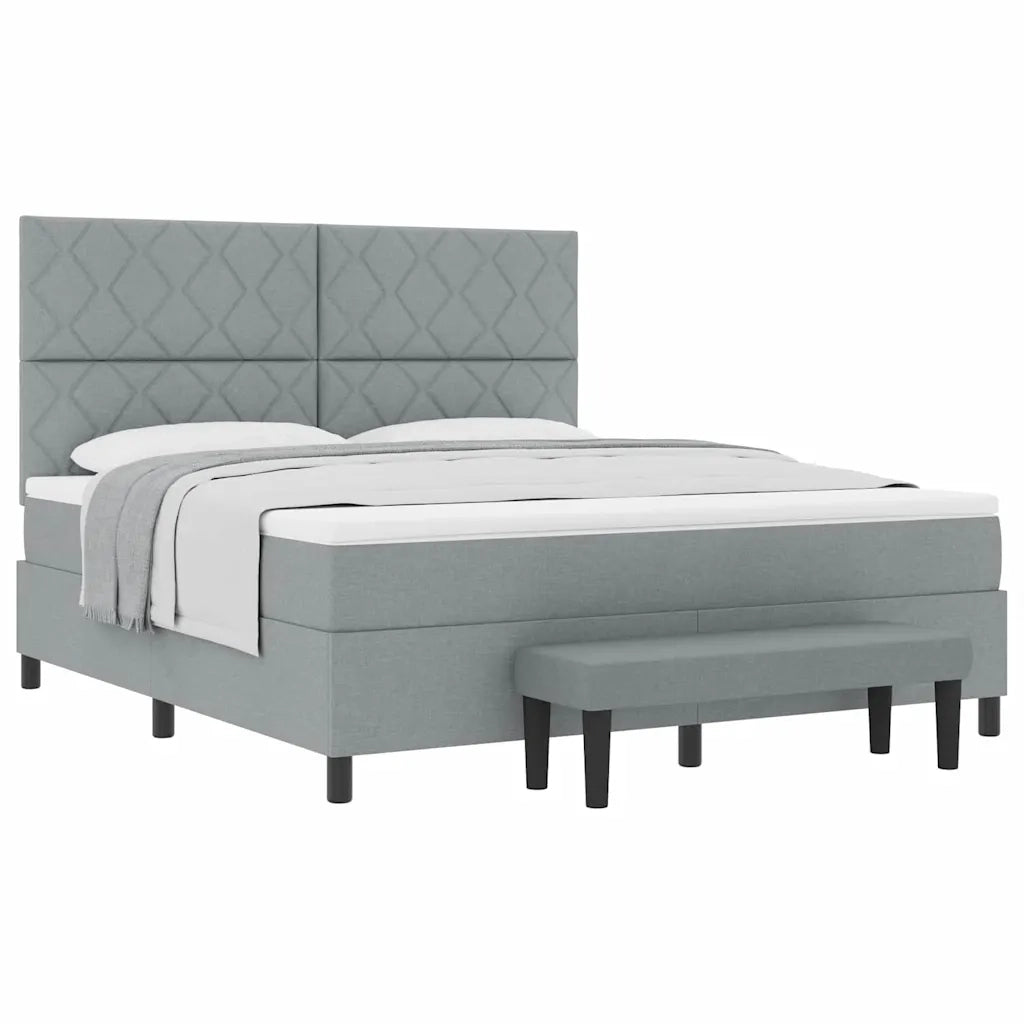 Letto a molle con materasso Grigio chiaro 180 x 200 cm 3344163