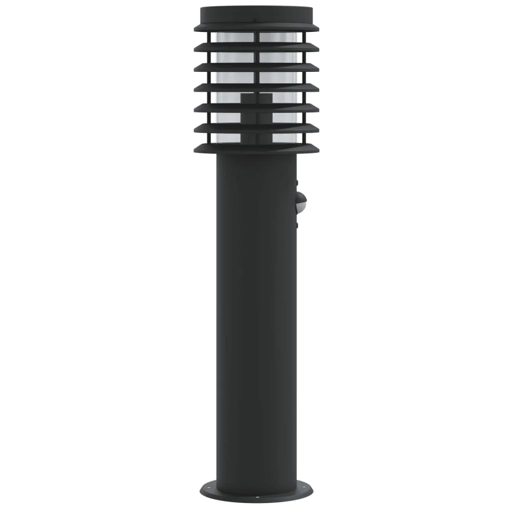 Lampada da terra per esterno con sensore 60 cm acciaio inox nero 02_0042523