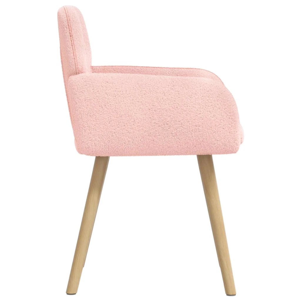 Sedie da pranzo 2 pcs Bouclé Rosa 59 x 56 x 86 cm 42034326