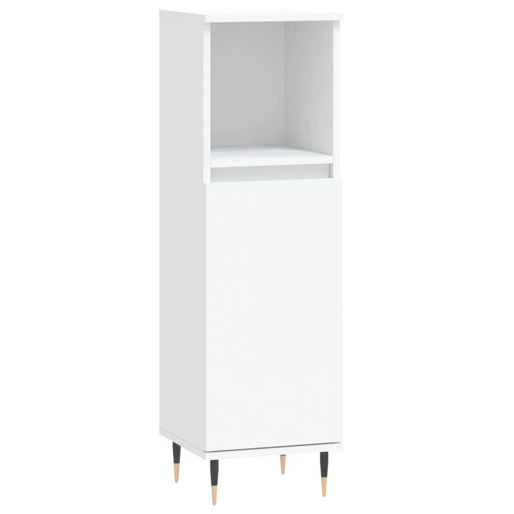 Set di Mobili da Bagno | Armadio da bagno 3 pz Bianco in Legno Multistrato