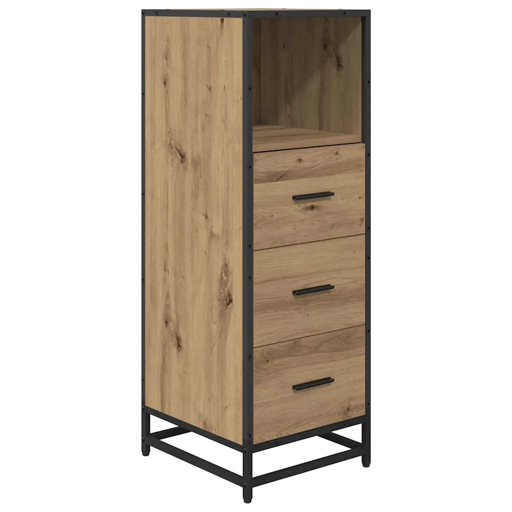 Set di mobili per il bagno con porta 4 pcs Rovere artigianale 3402412