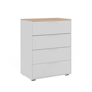 Vicco Credenza Bianco/Sonoma 30 x 83.6 cm con 4x cassetti