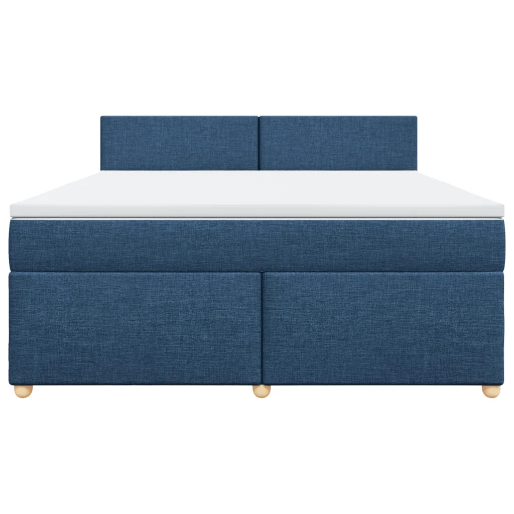 Giroletto a Molle con Materasso Blu 180x200 cm in Tessuto
