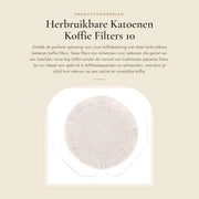 Filtro per caffè riutilizzabile 10 pezzi - filtro di cotone per caffè - accessorio per caffettiera a sifone - duraturo - facile da pulire - lunga durata - filtro a tessuto