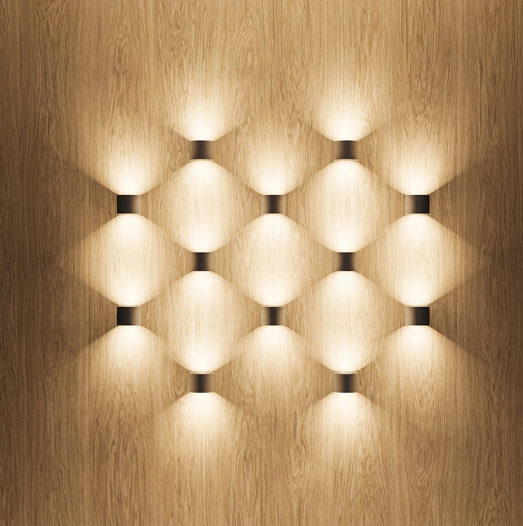 Lek Applique LED da Parete per Interni ed Esterni Serie WALL 6,8W 3000K Bianco Opaco Fascio Luce Regolabile 0-120 Gradi Design Elegante IP54 IK04