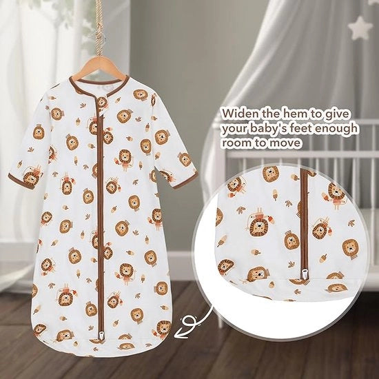 Piumino invernale 100% cotone mousseline morbido, sacchetto di protezione per bambini unisex da 6 a 18 mesi