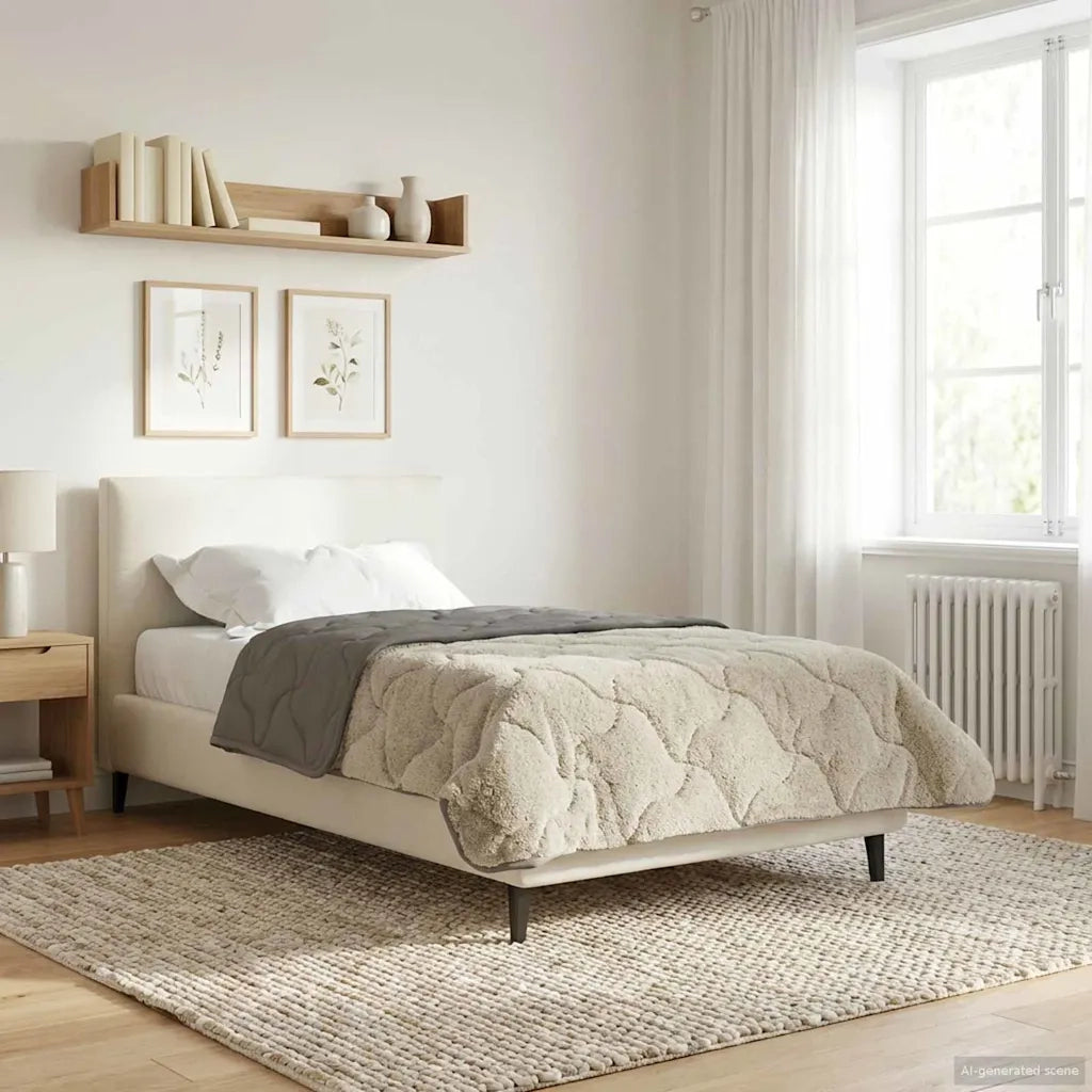 Duvet Invernale Trapuntato Grigio chiaro 135 x 200 cm