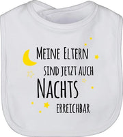 Slabbetti con slogan - Mijn ouders sono ora disponibili anche a notte stellata nero/giallo - Unisize - Bianco - giocose cose per bambini slogan slabbetti abbigliamento per bambini con affascinanti slogan