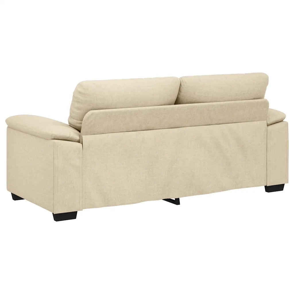 Divano a 2 Posti Crema 140 cm in Tessuto
