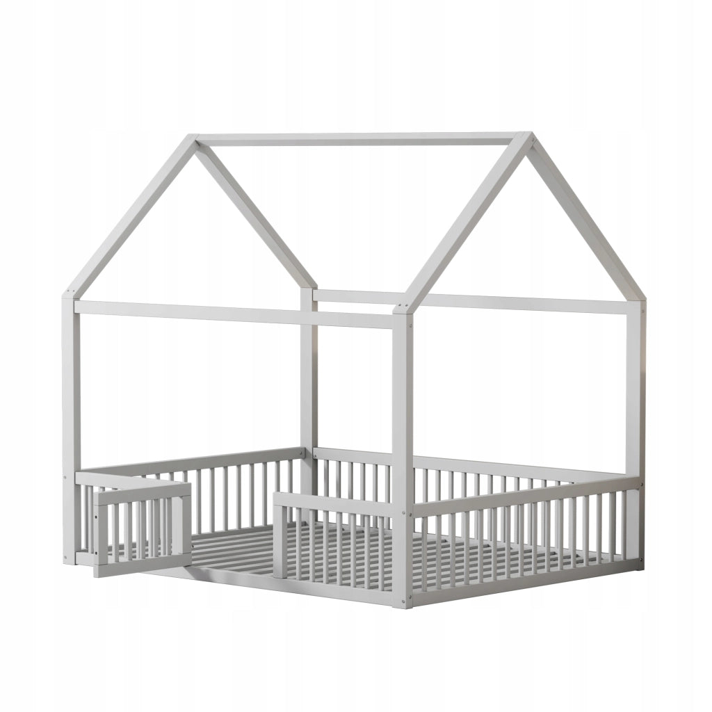 Letto in legno massello 140x200 bianco - Xylo