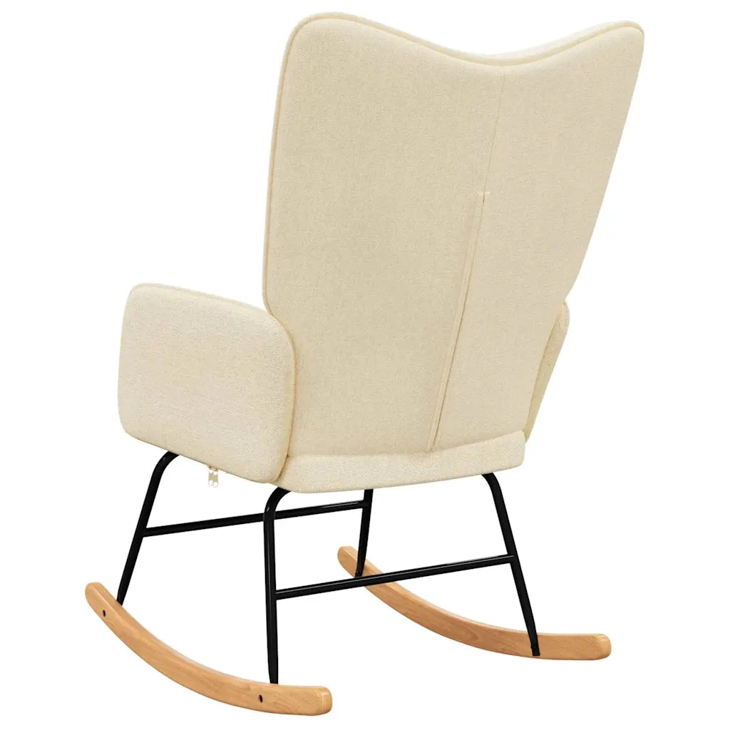 Sedia a Dondolo Crema in Tessuto 328009