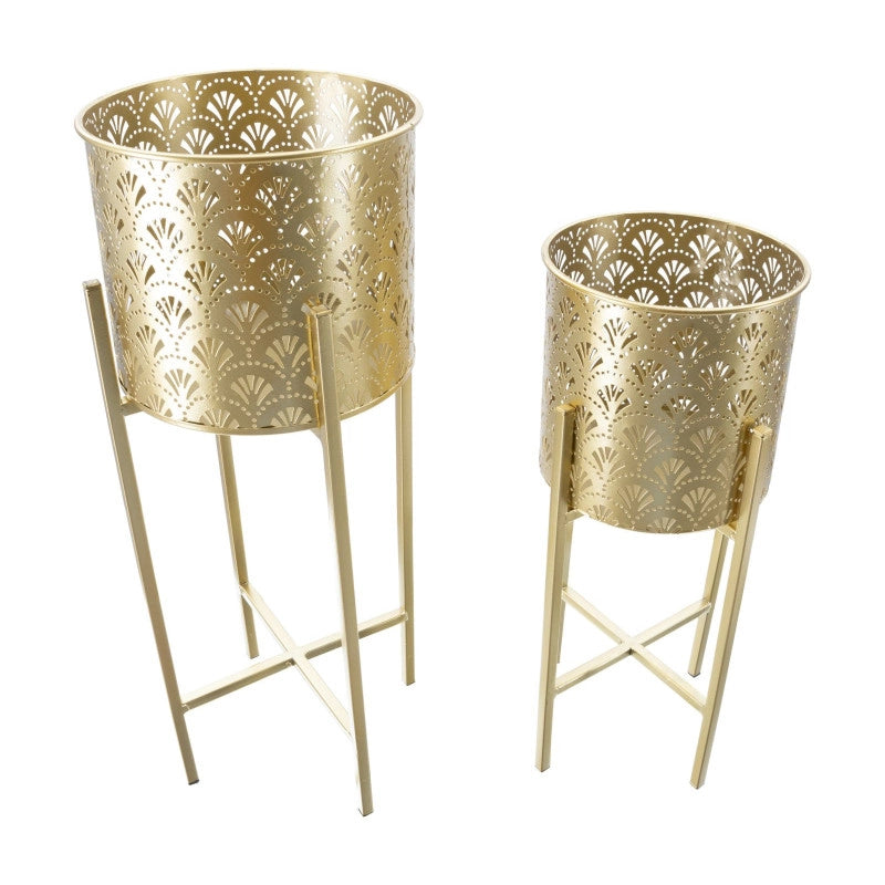 Porta Vasi Golvy Stand Coppia -b- cm ø 21x52-19x42