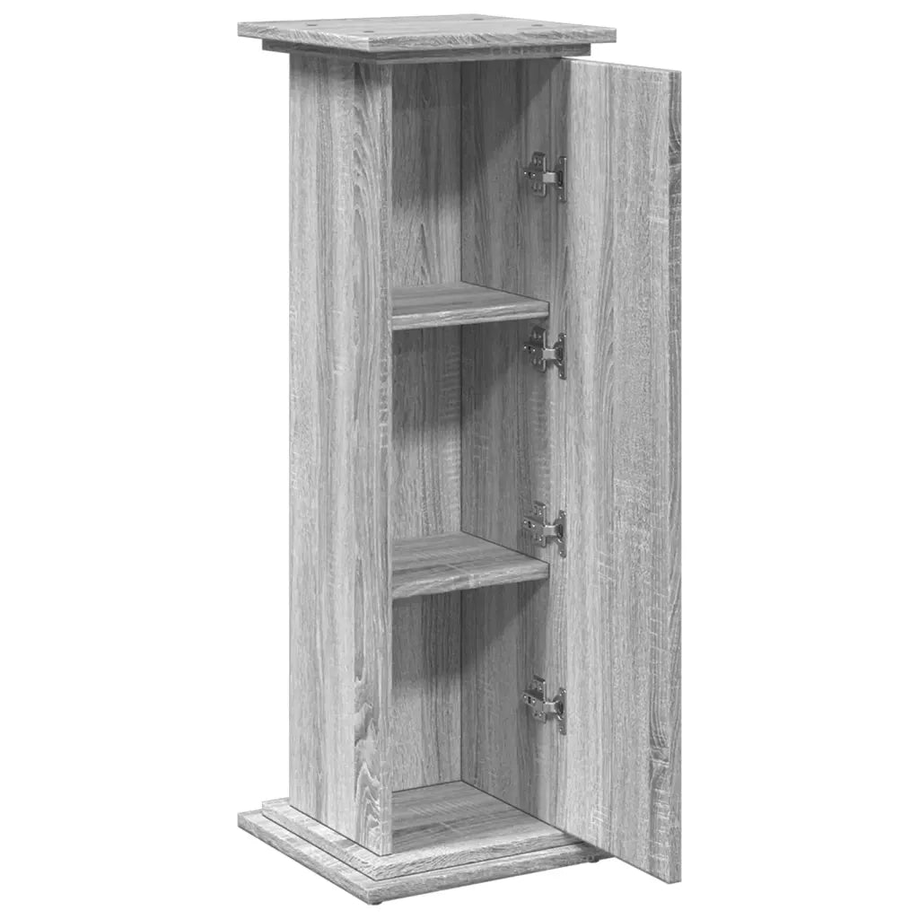 vidaXL Espositore con Portaoggetti Grigio Sonoma 31x30x90cm Truciolato