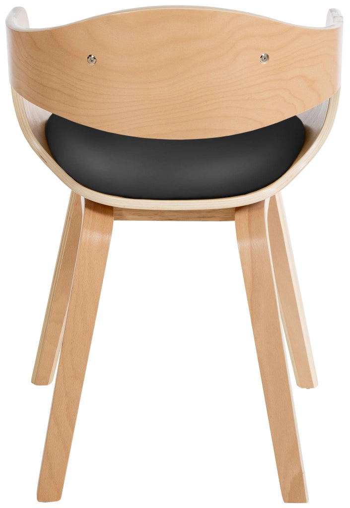 Sedia Kingston in Similpelle Natura/nero
