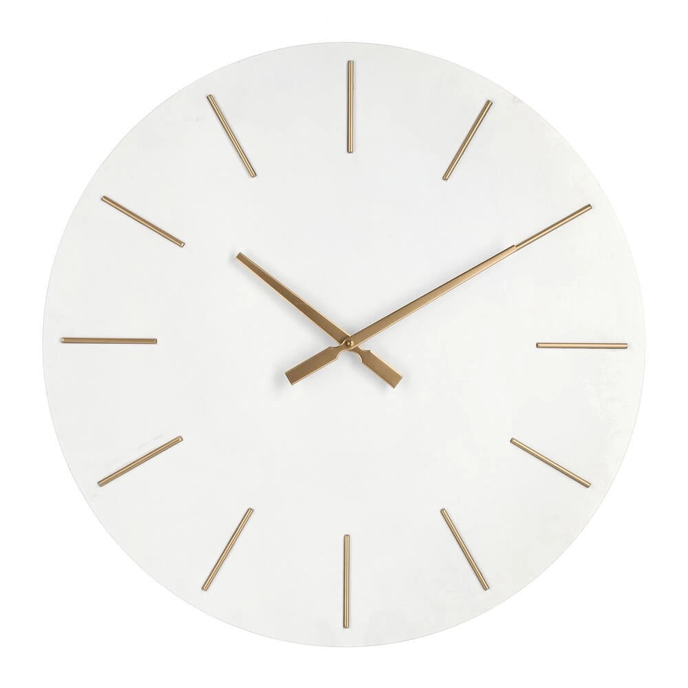 Orologio da Parete Rotondo in MDF con Dettagli Dorati 60cm - TIME