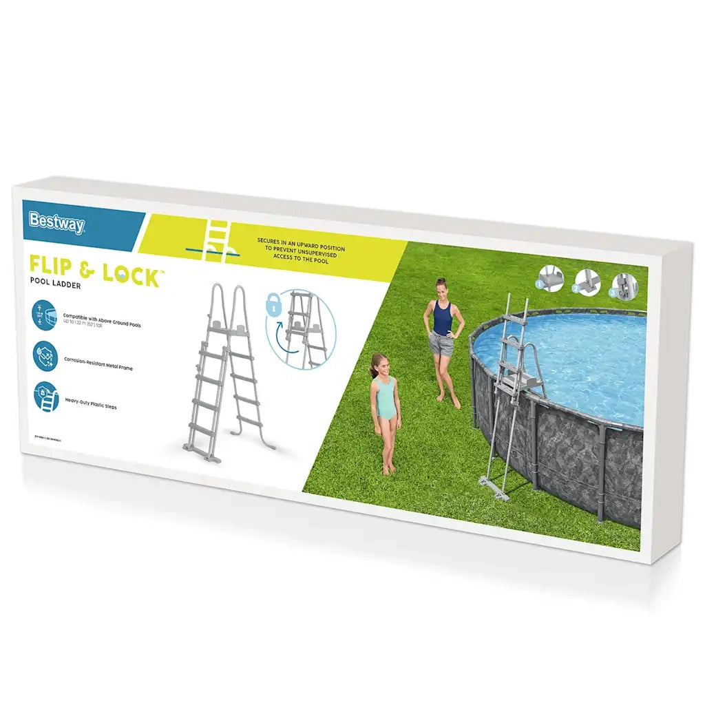 Bestway Scaletta per Piscina Flowclear a 4 Gradini 132 cm cod mxl 37930