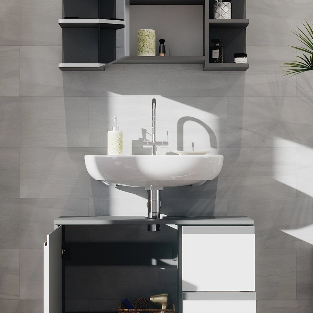 Vicco Set mobili bagno Antracite 2 parti