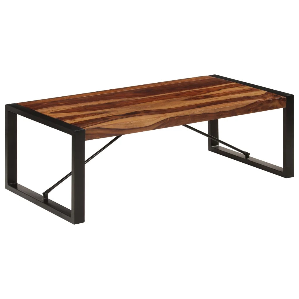 Tavolino da CaffÃ¨ 120x60x40 cm in Legno Massello di Sheesham cod mxl 19563
