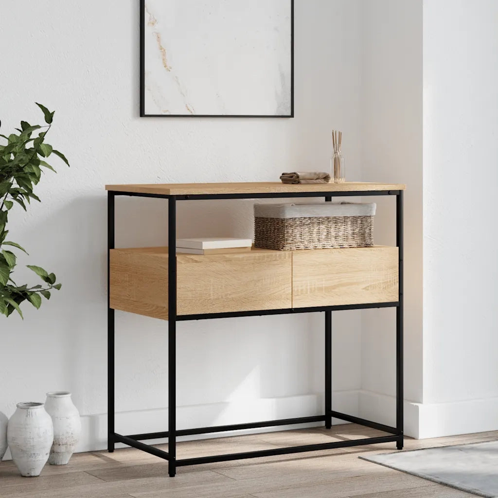 Tavolo Consolle | Tavolo d'Ingresso Rovere Sonoma 75x40x75 cm Legno Agglomerato