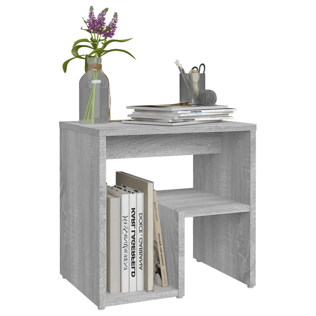 Set di 2 Comodini | Armadio da Notte | Mobiletto da notte Grigio Sonoma 40x30x40 cm in Legno Multistrato