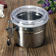 Trade Shop - Barattolo Case Tabacco Cibo Conserva Acciaio Inox Umido Tenuta Aria -