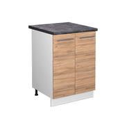 Mobiletto base cucina Fame-Line Rovere dorato/Bianco 60 cm, PL Antracite Vicco