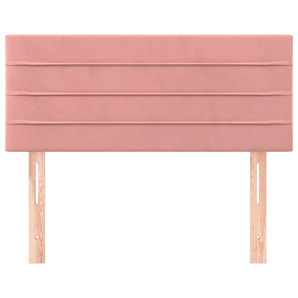 Testiera-Testata-Testiera Decorativa Rosa 80x5x78/88 cm in Velluto 475666