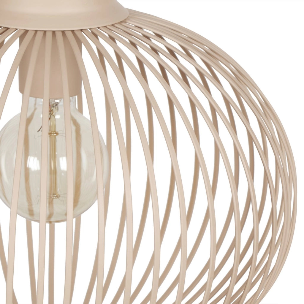 Lampada a sospensione sfera filo Ø33 sabbia E27 Trio Gila
