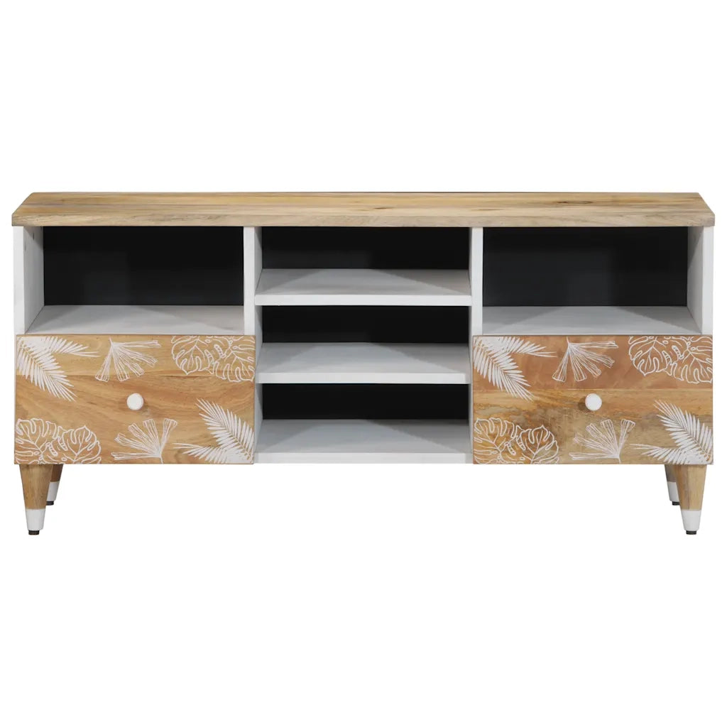 Mobile Porta TV 100x33,5x46 cm in Legno Massello di Mango 4018682