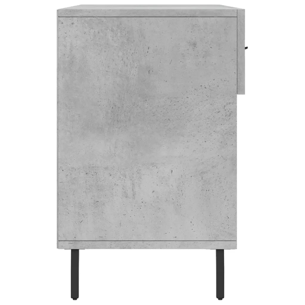 Panca Porta Scarpe-Sgabello-Panca Scarpiera Grigio Cemento 102x35x55cm Legno Multistrato 613641