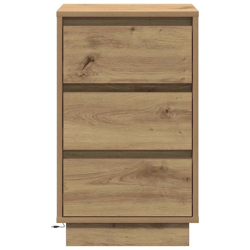 Comodino | Armadio da Notte | Mobiletto da notte Rovere artigianale 39 x 34,5 x 65 cm