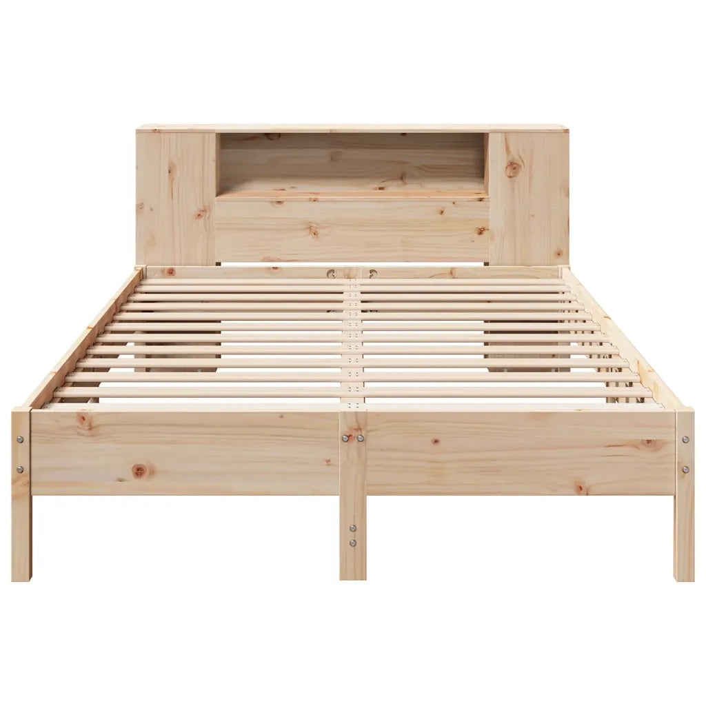 Letto Libreria senza Materasso 140x190 cm in Legno di Pino 3322837