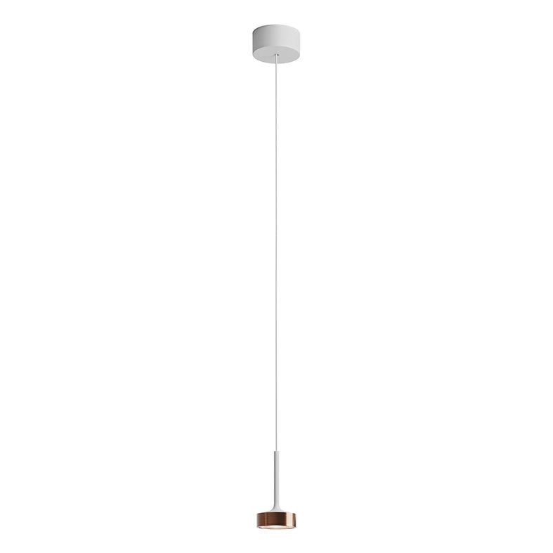 Hole Sospensione LED 7W 38° 3000K CRI90 in Alluminio Bianco/Rame, Lampada a sospensione per illuminazione d'accento - Rossini Group