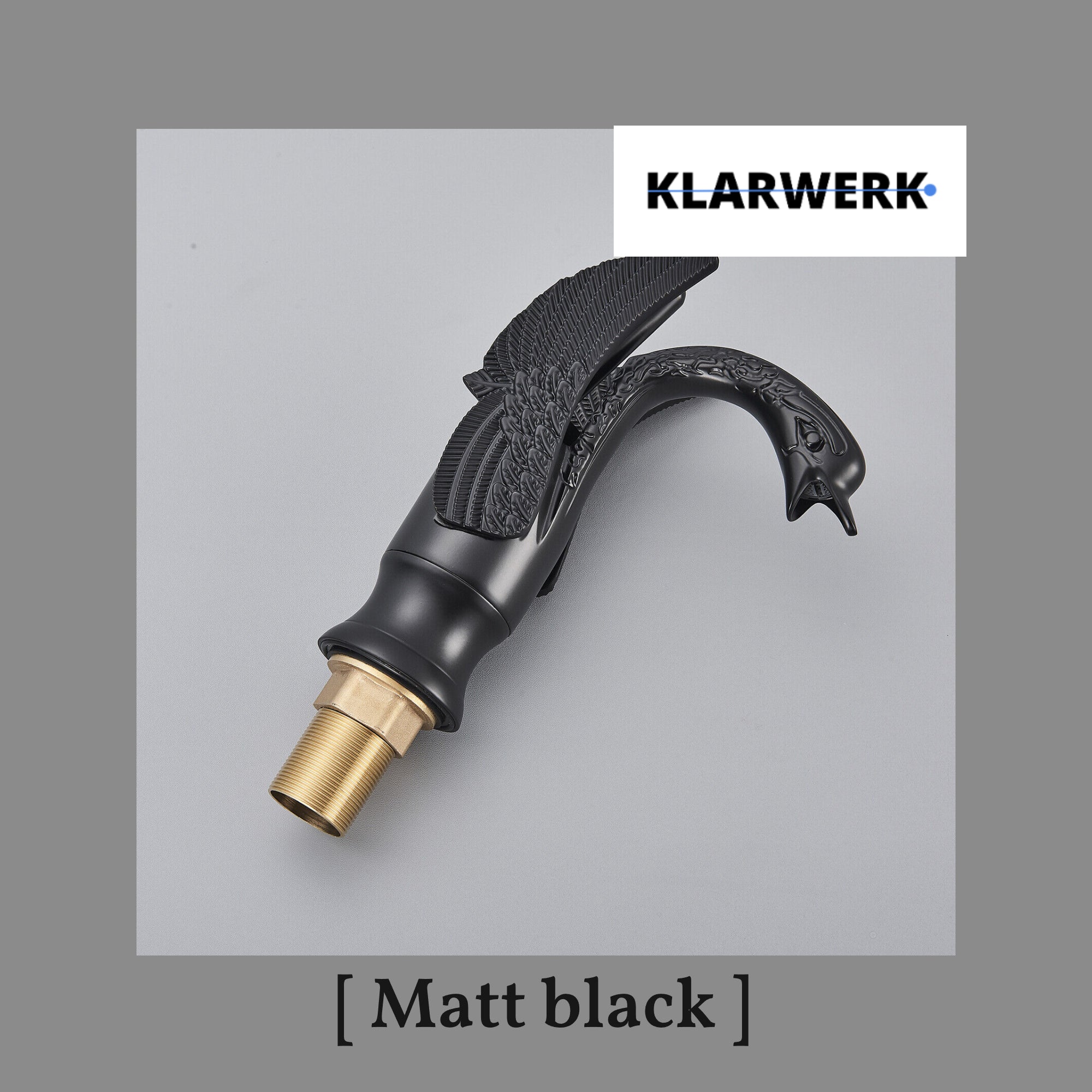 ADRIAN | Rubinetteria da bagno di design in acciaio inox con effetto cigno per lavabo lussuoso nero opaco ristorazione | miscelatore bagno 2 attacchi