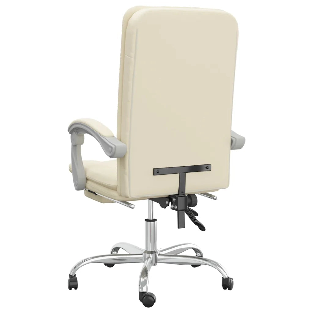 Poltrona da Ufficio Reclinabile Crema in Similpelle 349720