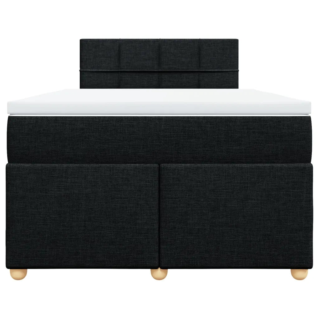 Giroletto a Molle con Materasso Nero 120x190 cm in Tessuto 3286621