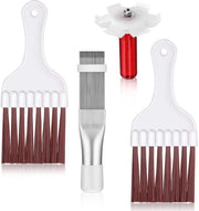 Set di spazzole per condensatore e radiatore 2 spazzole 1 in plastica bianca 1 in metallo