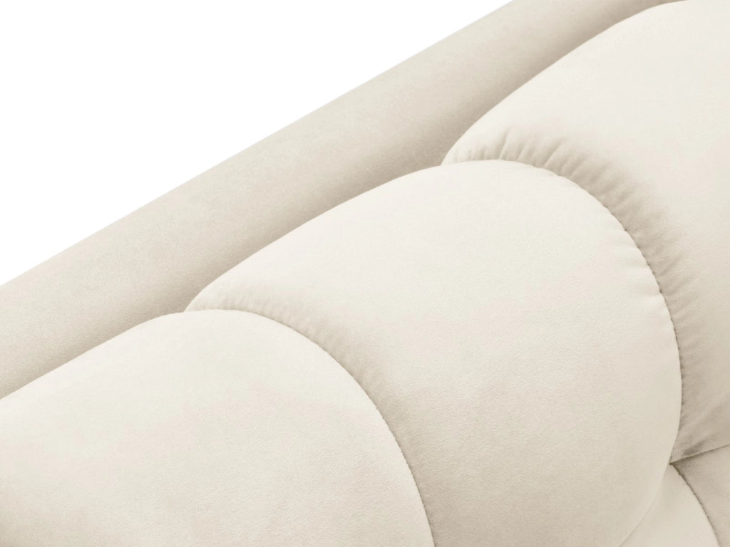 Cosmopolitan Design - Chaise longue destra "Bali" in velluto beige chiaro 
