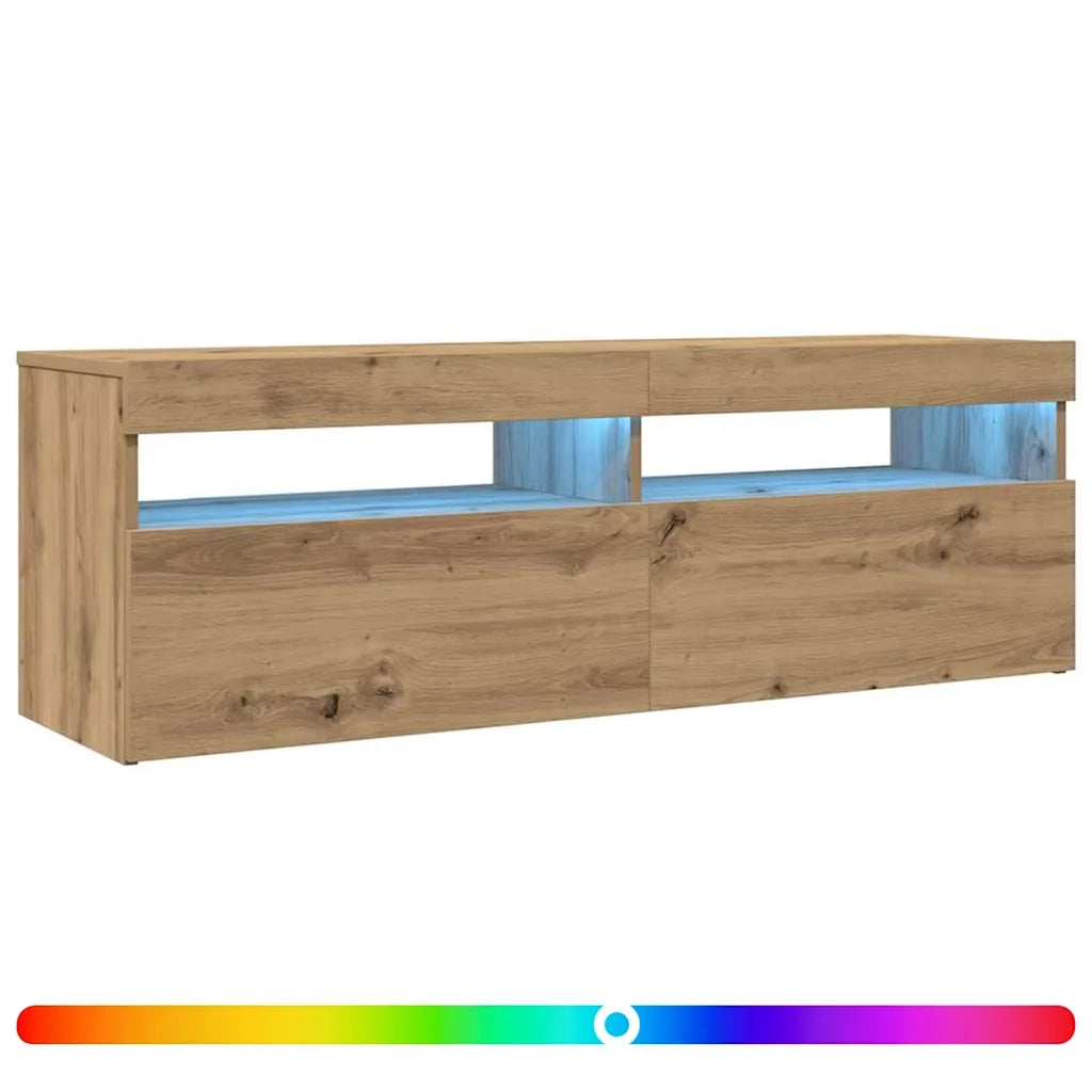 Mobile Porta TV con LED Artigianale 120x35x40 cm Multistrato 856306