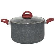 Borella 25056 Rafting Pentola Alluminio Pressofuso diametro 24 cm con Coperchio in Vetro