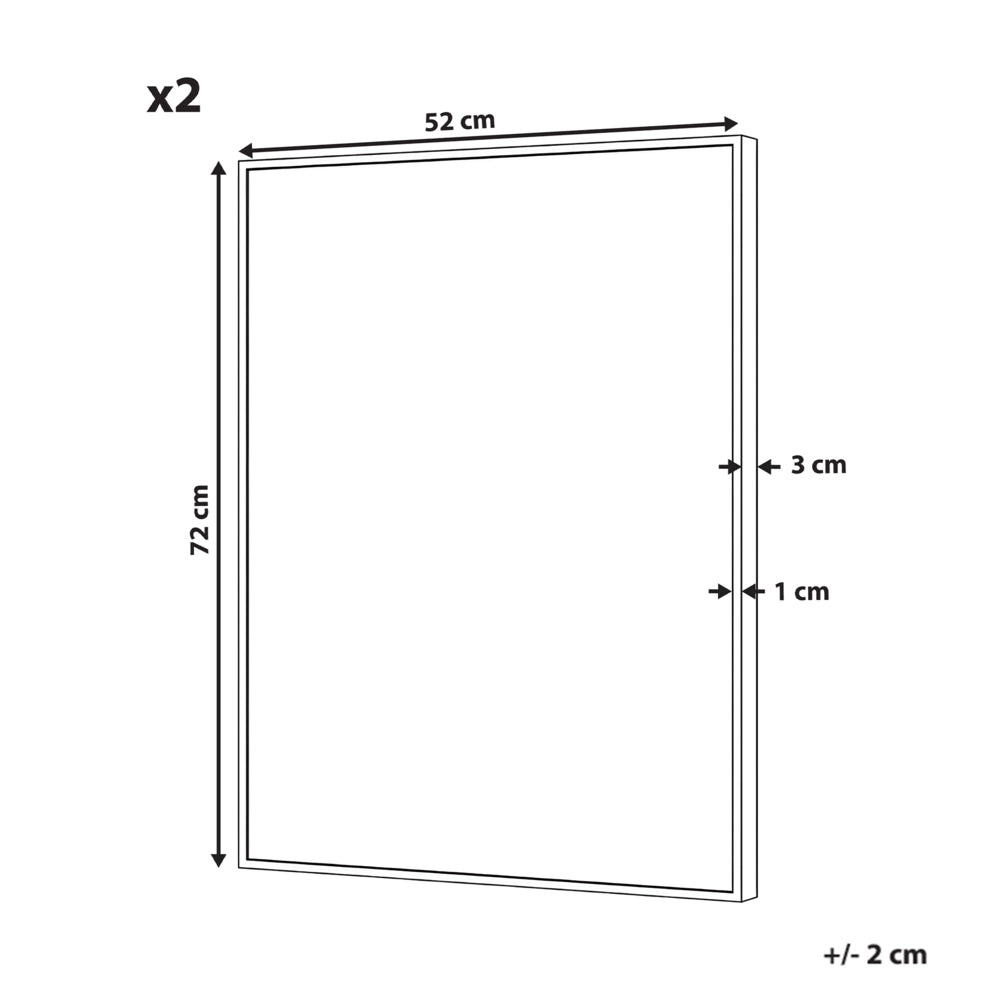 Set di 2 stampe su tela rosa da parete decorazione artigianale con forme astratte materiali sintetici cornice in legno di pino per il soggiorno