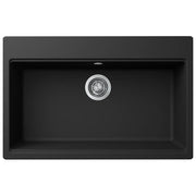 Elleci Time 130 LG213040 Lavello Incasso Granitek Matt Nero 40 Monovasca Sopratop