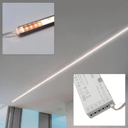 Trade Shop - Kit Barra Led 12w Profilo Alluminio Alimentatore 24w 12v Luce 4000k Sotto Pensile -