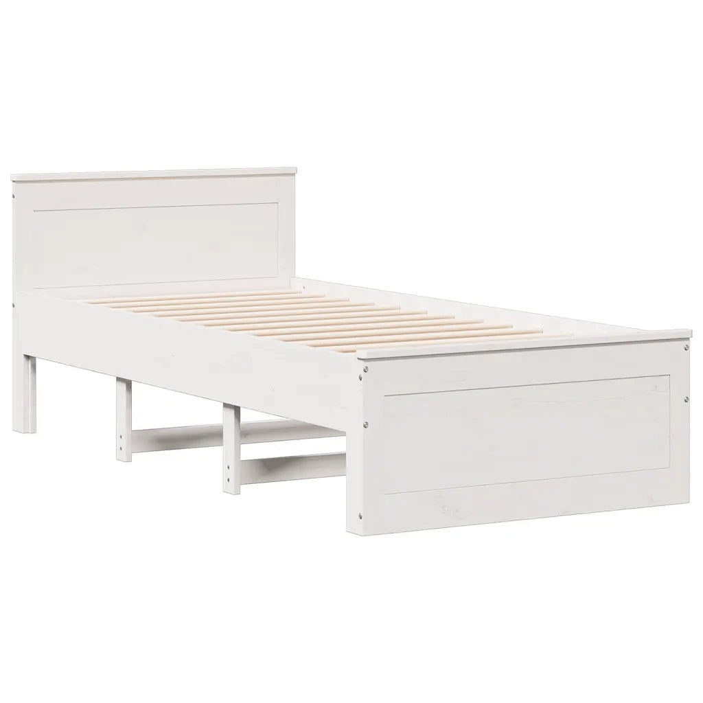 vidaXL Letto con Libreria senza Materasso 75x190 cm in Legno Pino