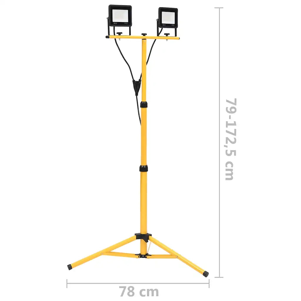 Faretto a LED con Treppiede 2x50 W Bianco Caldo CFW4980915